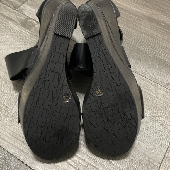 Diane Von Furstenberg, Opal Crisscross Wedge Sandal, 9, Black - Picture 5 of 8